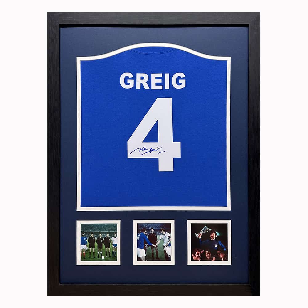 John Greig signed Rangers retro style #4 shirt-image-6587