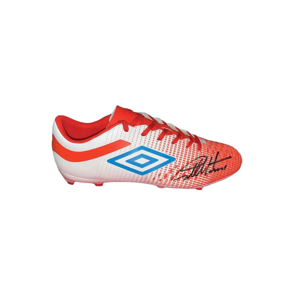 Sir Geoff Hurst signed Umbro football boot-image-7114