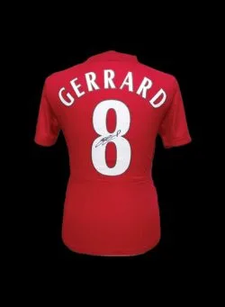 Áo đấu chung kết Champions League 2005 của Liverpool có chữ ký của Steven Gerrard - Hình ảnh 1