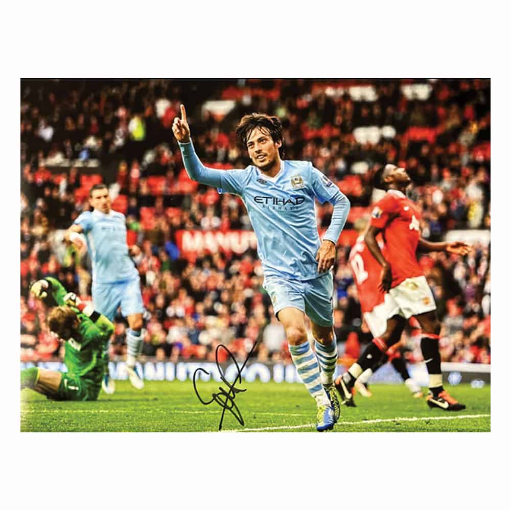 David Silva signed 6-1 goal photo-image-10638