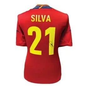 David Silva signed Spain 2012 shirt - All Star Signings