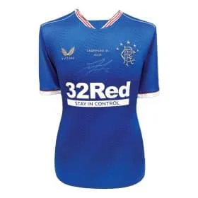 James Tavernier podepsal dres Rangers Champions 55 - Obrázek 1