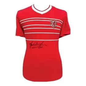 Mark Hughes signed Wales 1984 Home shirt - Image 1