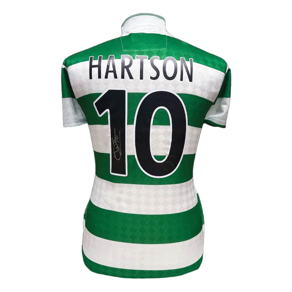 John Hartson signed Celtic retro shirt-image-15468