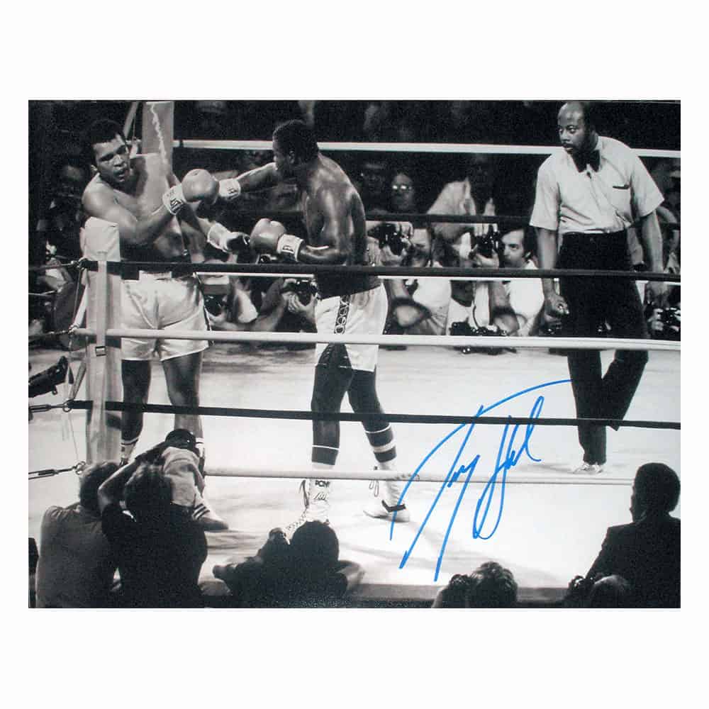 Larry Holmes signed 16x12 photo vs Muhammad Ali-image-3583