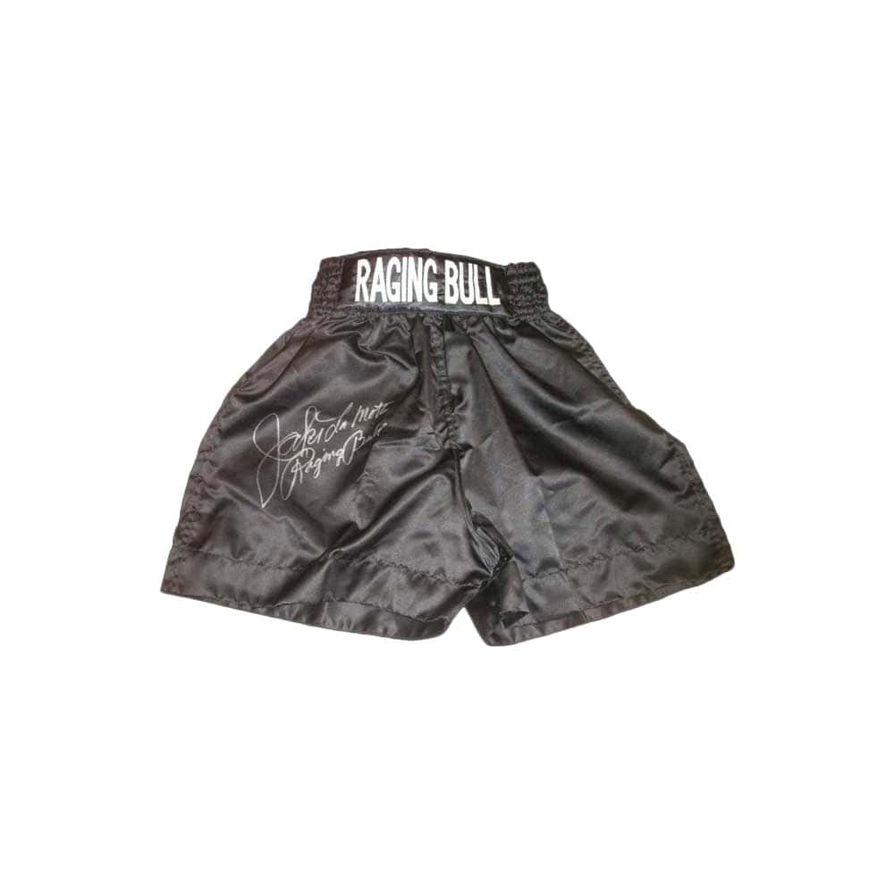 Jake La Motta Raging Bull signed boxing trunks-image-3364