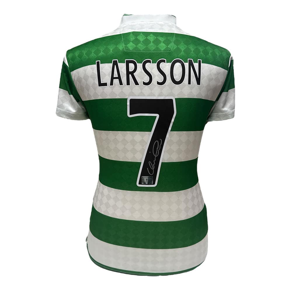 Henrik Larsson signed Celtic Centenary retro shirt-image-21603