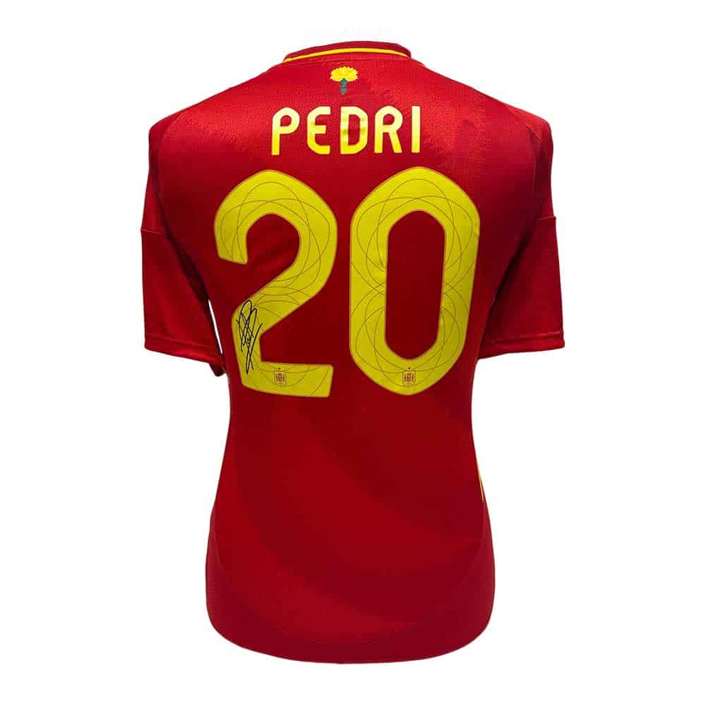 Pedri signed Spain home shirt-image-23435